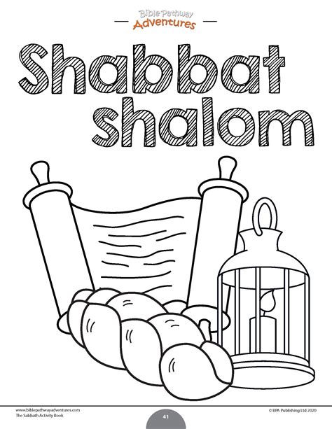 shabbat shalom coloring pages